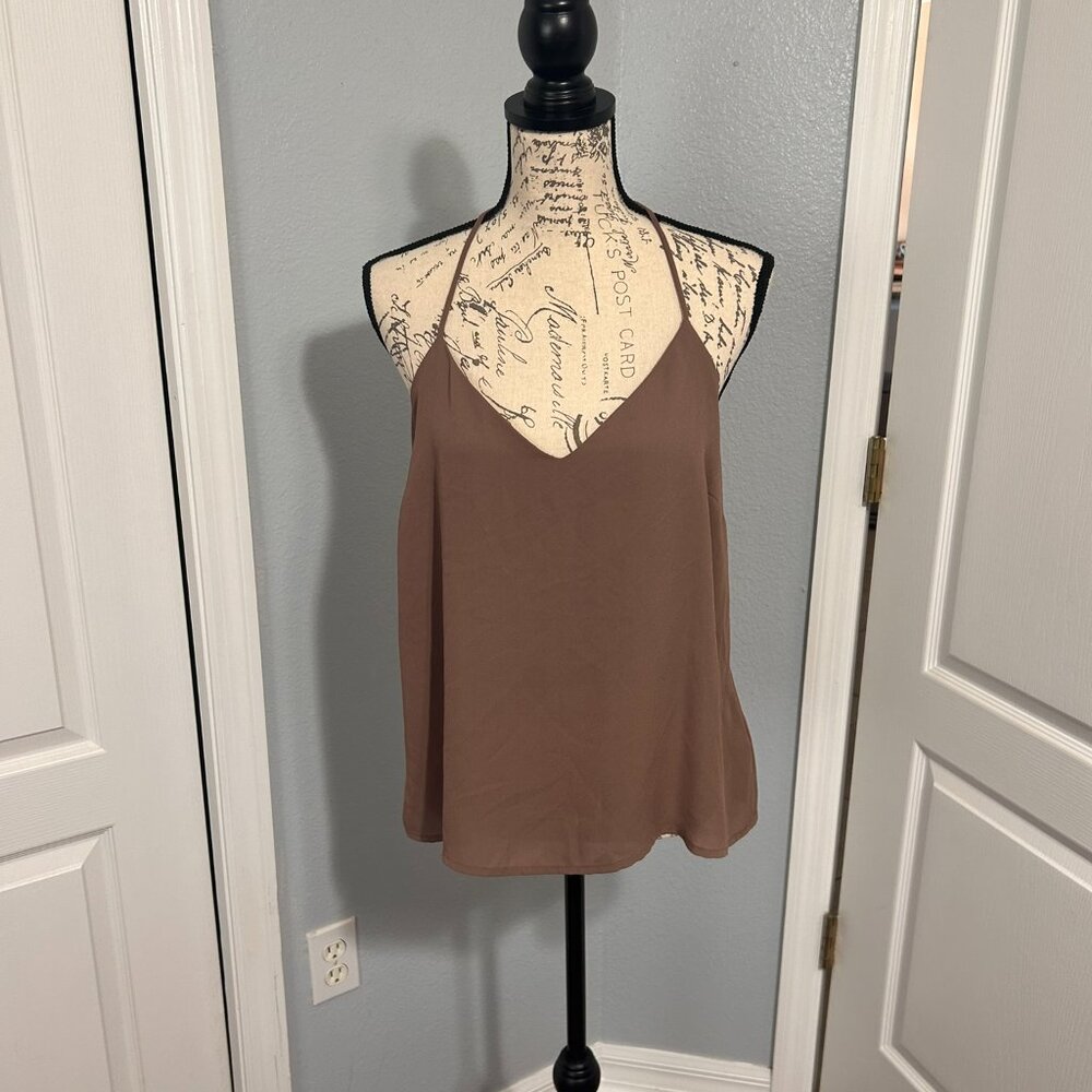 Flowy tank top by Shein in tan size medium